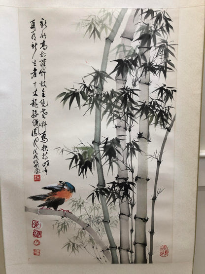 Sparrows in Bamboo